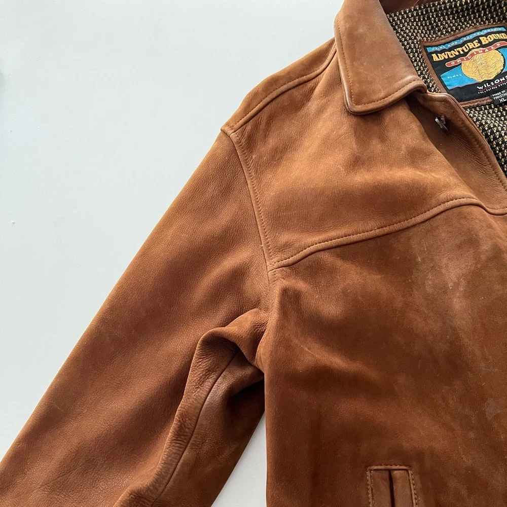 Vintage Chore Jacket Wilson’s Leather w Wool Lining Men’s XL EUC High Quality